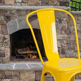 Yellow Metal Chair