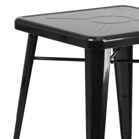 23.75SQ Black Metal Table
