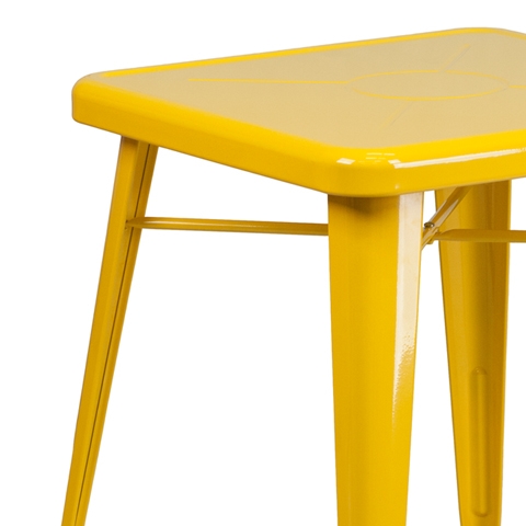 23.75SQ Yellow Metal Table