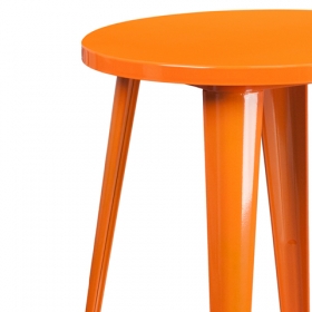 24RD Orange Metal Table