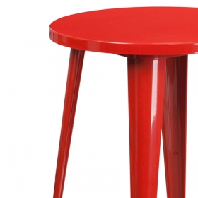 24RD Red Metal Table