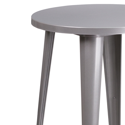 24RD Silver Metal Table