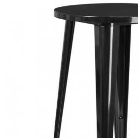 24RD Black Metal Bar Table