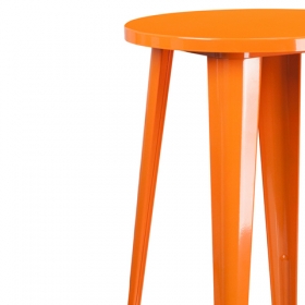 24RD Orange Metal Bar Table
