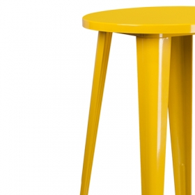 24RD Yellow Metal Bar Table