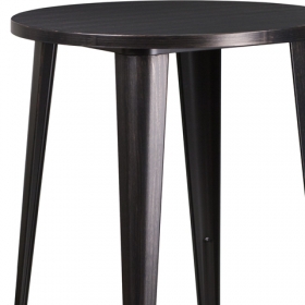 30RD Aged Black Bar Table