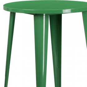 30RD Green Metal Bar Table