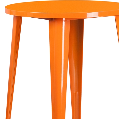 30RD Orange Metal Bar Table