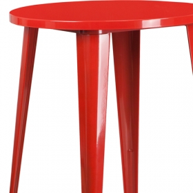 30RD Red Metal Bar Table