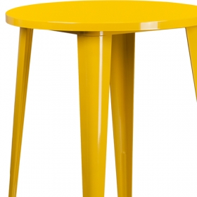 30RD Yellow Metal Bar Table
