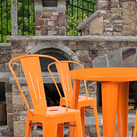 30RD Orange Metal Bar Set