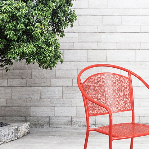 Coral Round Back Patio Chair