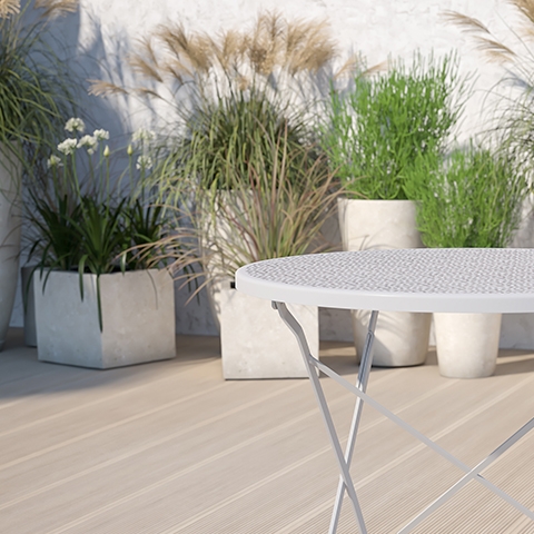 30RD Gray Folding Patio Table