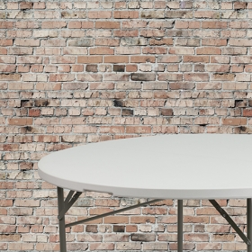60RD White Bi-Fold Table