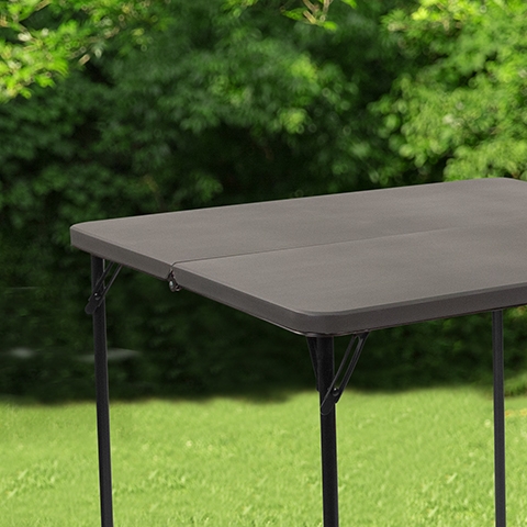 34SQ Gray Plastic Fold Table