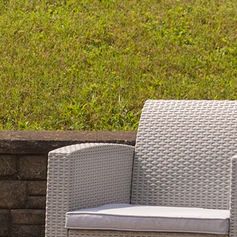 Gray Rattan Outdoor Chair