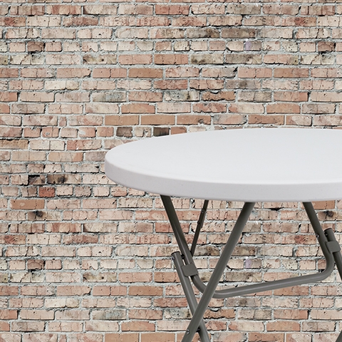 32RD White Plastic Fold Table