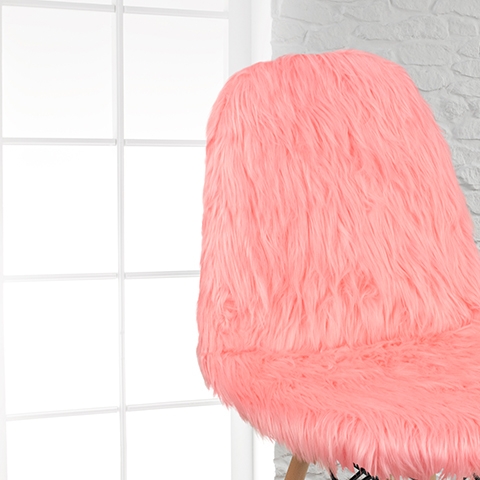 Hermosa Pink Shaggy Chair