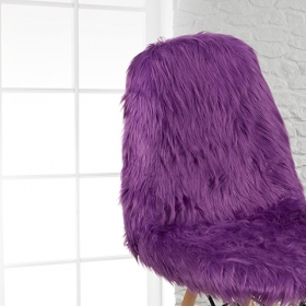 Purple Shaggy Chair