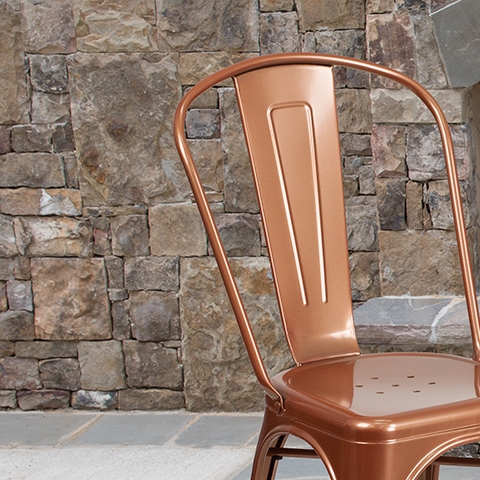 Copper Metal Chair