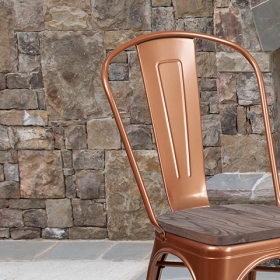 Copper Metal Chair