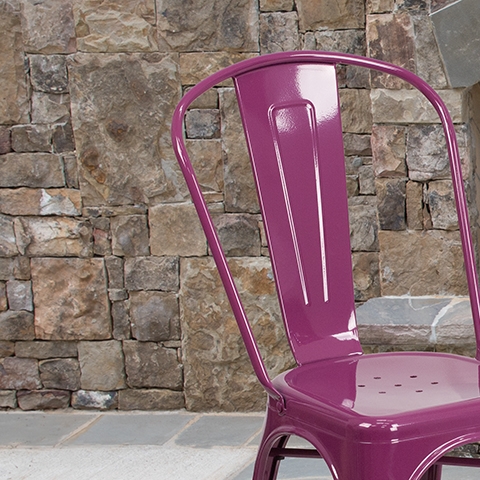 Purple Metal Chair