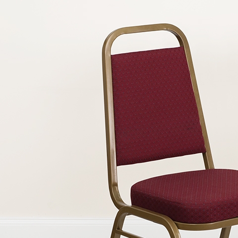 Burgundy Fabric Banquet Chair