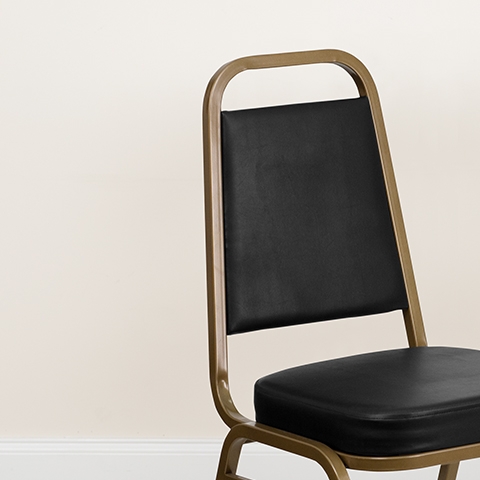 Black Vinyl Banquet Chair