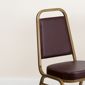 Brown Vinyl Banquet Chair