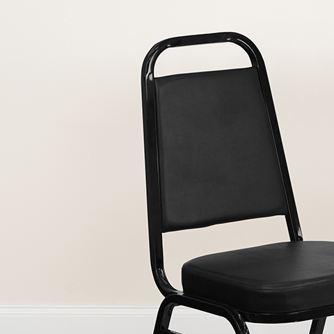 Black Vinyl Banquet Chair