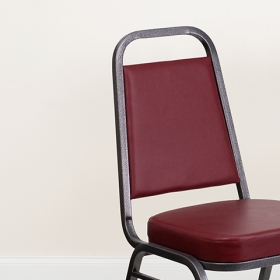 Burgundy Vinyl Banquet Chair