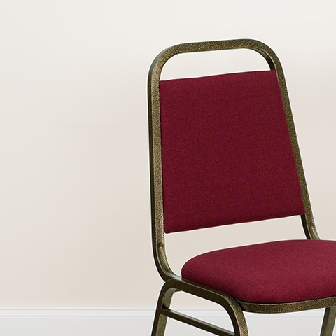 Burgundy Fabric Banquet Chair