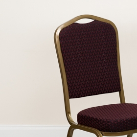 Burgundy Fabric Banquet Chair