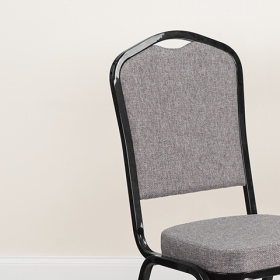 Gray Fabric Banquet Chair