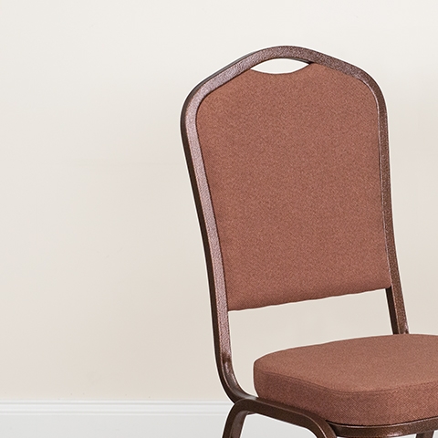 Brown Fabric Banquet Chair