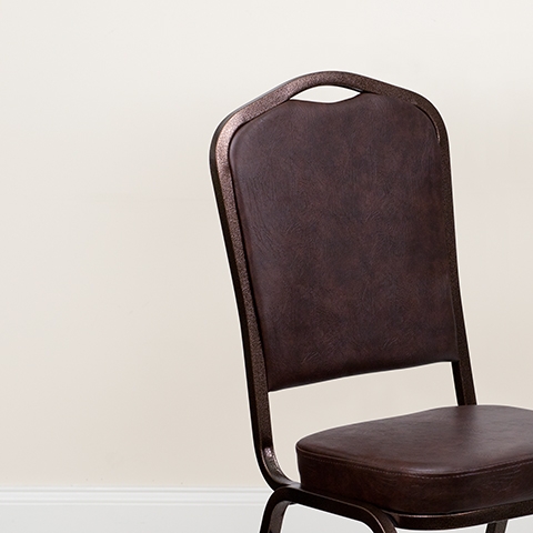 Brown Vinyl Banquet Chair