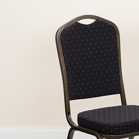 Black Fabric Banquet Chair