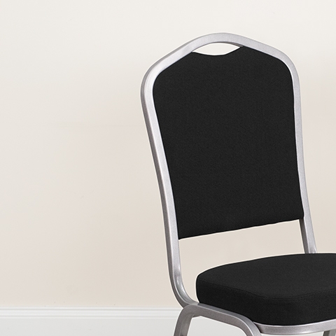 Black Fabric Banquet Chair