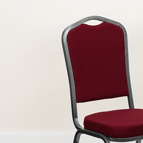 Burgundy Fabric Banquet Chair