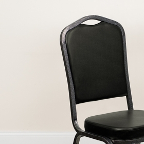 Black Vinyl Banquet Chair