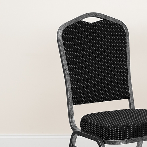 Black Fabric Banquet Chair