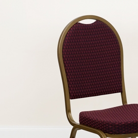 Burgundy Fabric Banquet Chair