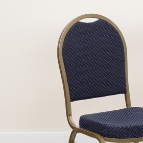 Navy Fabric Banquet Chair