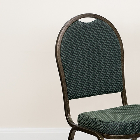 Green Fabric Banquet Chair