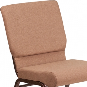 Caramel Fabric Church Chair