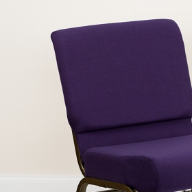 Purple Fabric Church Chair