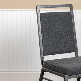 Dark Gray Fabric Banquet Chair