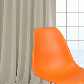 Orange Plastic/Chrome Chair
