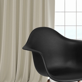 Black Plastic/Wood Chair