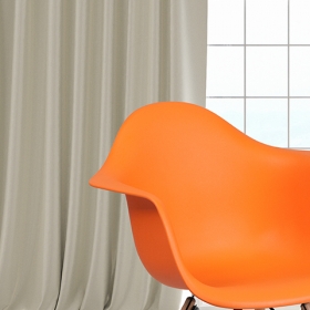 Orange Plastic/Wood Chair